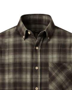 เสื้อเชิ้ตลายสก็อตแขนยาวผู้ชาย กระดุมผ่าหน้า สไตล์ลำลอง ผ้าแฟลนเนล สีน้ำตาลเข้ม สีเขียวมะกอก สีกากี รับผลิตตามสั่ง ขายส่ง - Product Image 5