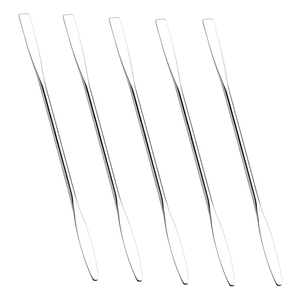 Spatule cosmétique à double extrémité Lot de 3 spatules de mélange de crème en acier inoxydable pour manucure et salon de beauté - Product Image 3