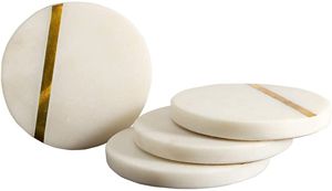 จานรองแก้วหินทรงกลมแบบไม่มีแถบสีทองสำหรับใช้ในร้านอาหารของโรงแรม - Product Image 3