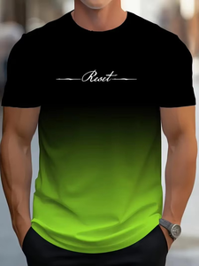 เสื้อยืดคอกลมแขนสั้นลายเส้นไม่เหมือนใครสำหรับผู้ชายฤดูร้อนเสื้อแฟชั่นสำหรับผู้ชายเหมาะสำหรับการเดินกลางแจ้ง - Product Image 5