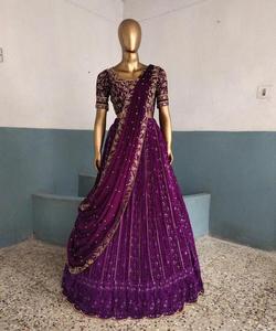 Ropa de vacaciones islámica Eid para mujer Traje pakistaní Vestido de mangas completas - Product Image 3