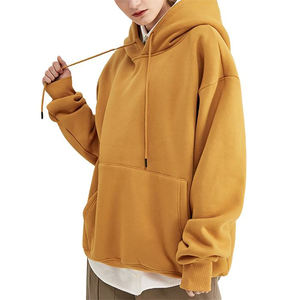 Dernière arrivée d'usine en gros hommes String Pullover Hoodies 100% pur coton uni Logo personnalisé et sweat à capuche imprimé graphique - Product Image 3