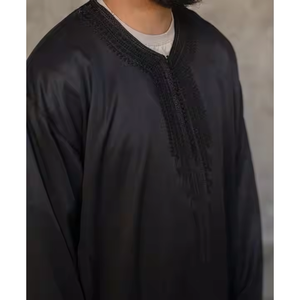 Tejido ligero bordado elegante Thobe marroquí tradicional para hombres para celebraciones eventos especiales accesorio de ropa musulmana - Product Image 2