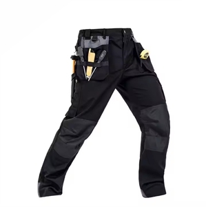 Pantalon de travail cargo en coton décontracté pour hommes Pantalon d'été multi-poches d'extérieur avec fonction anti-rides - Product Image 6