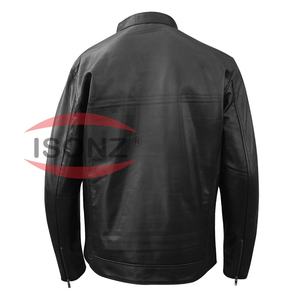 Chaqueta de Cuero Negra Personalizada, Chaqueta de Cuero de Moda, Chaqueta de Cuero Urbana - Product Image 2