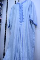Tunique marocaine Thorbes sur mesure ODM grande taille respirante en lin, soie et polyester pour homme, longueur cheville, broderie traditionnelle musulmane
