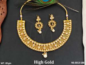 Elegant Traditional Polki Jewellery <b>Necklace</b> <b>Set</b> Perfect for Bridal Wear <b>Weddings</b> and Ethnic Occasions - Product Image 3