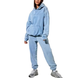 Ensemble 2 pièces délavé à l'acide pour femme, style streetwear uni, respirant, MADE BY HS 2026 - Product Image 1