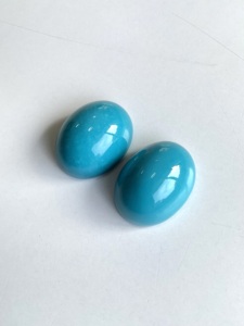 51.26 carats Turquoise Arizona Cabochons 2 pièces paire de qualité supérieure pour la fabrication de bijoux fins pierres précieuses naturelles - Product Image 4