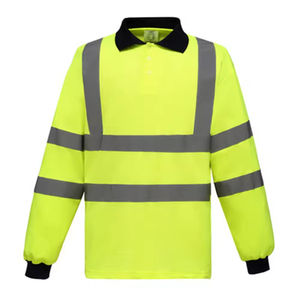 100% algodón amarillo azul marino camisas de alta visibilidad minería construcción reflectante seguridad Hi Vis camisa de trabajo - Product Image 1