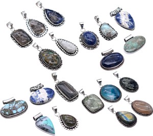 Colliers de mode vintage pour femmes avec pendentifs en pierres précieuses naturelles, lot de mélange de réglage de lunette en laiton en vrac en gros sur EBay - Product Image 3