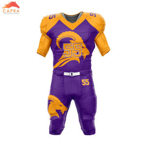 Jersey en blanco de poliéster personalizado y uniforme corto de fútbol americano listo para enviar - Product Image 4