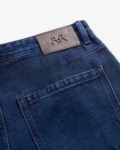 กางเกงยีนส์ทรงตรงขาสั้นของผู้ชายสไตล์ลำลองระบายอากาศได้ดีแต่งลาย3D กลางเอวสำหรับฤดูใบไม้ร่วง - Product Image 5