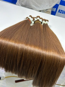 AZURA HAIR Virgin Hair Bulk Extensions Double Drawn Machine Double Weft Kinky Straight Weave <b>White</b> Style <b>Wrap</b> - Product Image 2