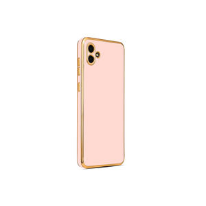 Coque arrière en silicone texturé écorce or rose de luxe Netzy pour Samsung Galaxy A04, A7 Plus, 11 Pro, 14 Plus, électroplaquée - Product Image 1