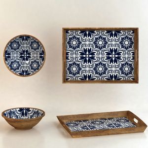 เครื่องครัวสำหรับตกแต่งชามไม้ทรงกลมพร้อมถาดสีดำธรรมชาติสำหรับแป้งที่ให้บริการอาหารสลัดซุปผลไม้ทำด้วยมือ - Product Image 5