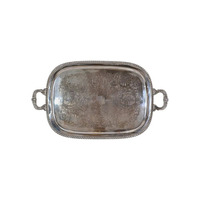 2025 plateaux en métal de qualité élégante conception antique plateau de service plaqué argent utilisant pour la décoration de table de mariage