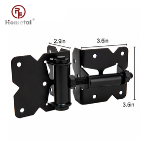 <span class=keywords><strong>Cerniere</strong></span> Regolabili per Cancelli Industriali con Chiusura Automatica e Staffa in Acciaio <span class=keywords><strong>Inox</strong></span> Verniciato Nero per Recinzioni in Legno - Product Image 3