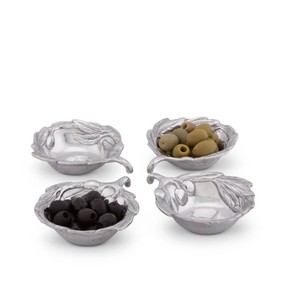 Bol à fruits en aluminium argenté en forme de feuille Vaisselle moderne Utilisation Cuisine Salon Maison Organisation Hôtel Restaurant - Product Image 1