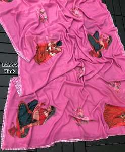 Trend Setter Indian Saree para amantes de la moda Diseñador indio Último Sari tradicional Exclusivo Fancy Party Wear Ropa de novia - Product Image 2