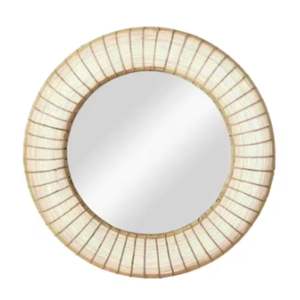 Espejo de Ratán Duradero Más Vendido, Forma Redonda, Diseño Tradicional, Artesanía en Madera para Decoración de Paredes, Año Nuevo - Product Image 4