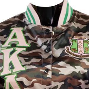 Veste Bomber en Satin Camouflage pour Femme, Style Universitaire, Vêtement d'extérieur Décontracté Tendance, Boutons sur le Devant, Streetwear, Vente en Gros - Product Image 4