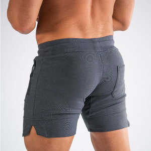 Shorts décontractés en coton pour hommes été 2026, shorts de jogging noirs à taille élastique avec logo décoratif, shorts de plage - Product Image 4
