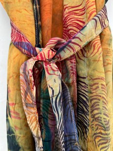 Kimono de seda hecho a mano Tye Dye, ropa de Festival ligera, cubierta de playa reciclada india, verano, otoño, Primavera, tamaño, característica suave gratis - Product Image 3