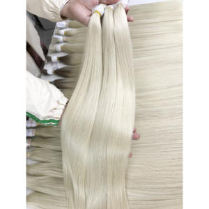 Pour Ombre Blonde Européenne Extensions de Cheveux de Couleur Claire Durable Européenne Cheveux Humains Bruts Extrémités Épaisses HD Dentelle Cheveux Vietnamiens En Vrac - Product Image 4
