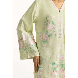 Conjunto de Traje Bordado de 3 Piezas en Viscosa y Seda Cruda para Mujer, Elegante y con Estilo, IPSTD-44742 - Product Image 2