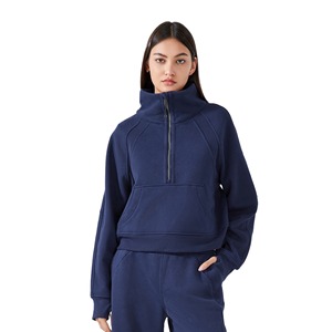 Venta al por mayor 320Gsm Mujeres de alta calidad Ocio al aire libre Ropa deportiva de dos piezas Gimnasio Fitness Conjuntos Sudaderas con capucha y Jogging Conjuntos de las mujeres - Product Image 6