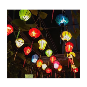 โคมไฟผ้าไหมฮอยอันแบบดั้งเดิมโคมไฟผ้าไหมสีสันสดใสตกแต่งหลายดีไซน์และสีสัน - Product Image 4