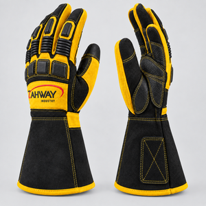 Gants de soudage de qualité supérieure en cuir, durables, écologiques, longueur de poignet personnalisée, pour travaux extérieurs en hiver, gants de soudage - Product Image 2