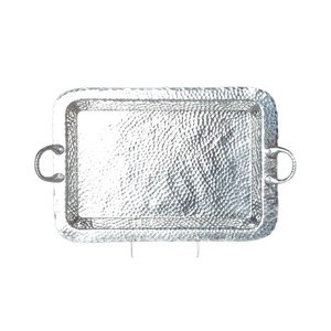 Luxury Aluminum <b>Chocolate</b> Serving <b>Wedding</b> Decorative Tabletop Dessert Platter Nickle Plated Luxury New Metal Serving Tray - Product Image 2