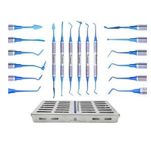 Juego de 5 Instrumentos Dentales de Plástico con Punta Plana, Recubiertos de Plasma, LIVER FORT - Product Image 2