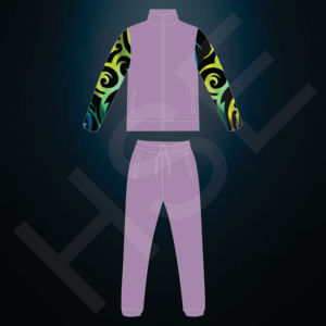 ชุดวอร์มโพลีเอสเตอร์แบบยูนิเซ็กซ์ เสื้อแจ็คเก็ตและกางเกงขายาวสำหรับออกกำลังกายและสวมใส่ลำลอง - Product Image 3