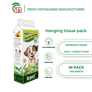 22gsm กระดาษ2ชั้นแบบนิ่มสำหรับแขวนปรับแต่งได้ดูดซับน้ำได้ดีเนื้อเยื่อไม้บริสุทธิ์600แผ่นจากเวียดนาม - Product Image 5