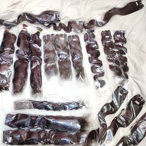 Venta al por mayor de pelo virgen indio de trama a máquina 100% paquetes de cabello humano de colección Temple sin procesar - Product Image 3