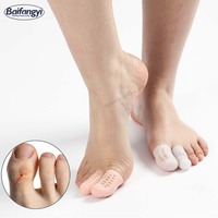 Protector de Dedos de Silicona para el Cuidado de los Pies, Soporte para el Arco, Color Piel, Tubos Protectores para los Dedos