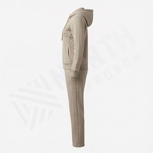 Chándal Deportivo para Mujer, Diseño 2 en 1 con Capucha y Cremallera, 100% Algodón, Color Sólido, Transpirable, para Gimnasio, Correr, Invierno - Product Image 3