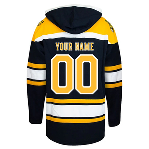 Nuevo diseño 100% poliéster sublimado hockey sobre hielo sudaderas con capucha equipo personalizado deporte desgaste barato hockey sobre hielo Jersey pulóver sudaderas con capucha - Product Image 4