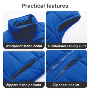 เสื้อกั๊กพัฟเฟอร์ผู้ชายแบบมีแขนสั้น น้ำหนักเบา ดีไซน์ใหม่ คุณภาพสูง ระบายอากาศได้ดี แบบควิลท์ - Product Image 5