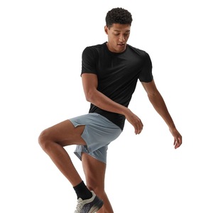 เสื้อยืด100% วิ่งของผู้ชายผ้าโพลีเอสเตอร์แห้งเร็วเข้ารูปพอดีตัวเสื้อยืดออกกำลังกายตาข่ายระบายอากาศคอกลมสำหรับผู้ชาย - Product Image 2