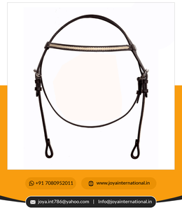 Tissage intelligent de têtière et de bride en cuir brun occidental avec des produits de cheval de peau brute naturelle assortie - Product Image 2