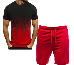 Conjunto informal de 2 piezas para hombre, camiseta de manga corta de algodón transpirable y pantalones deportivos para verano, playa, Jogging, nuevo diseño - Product Image 5
