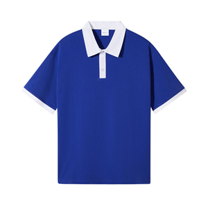 Nueva Camiseta de manga corta de color de contraste de moda, Polo de algodón de verano para hombre de alta calidad con personalización - Product Image 5