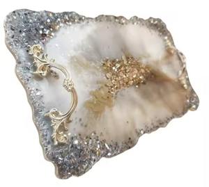 Unique Rectangle Resin <b>Tray</b> with Contemporary Design <b>Decorative</b> Centerpiece <b>for</b> <b>Coffee</b> <b>Table</b> Wedding and Gifting From India - Product Image 3