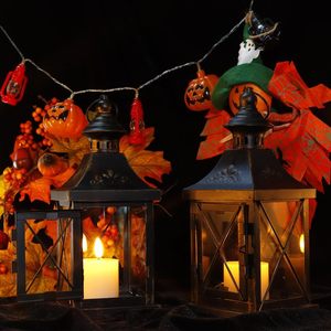 Portavelas de metal de color negro con linterna de diseño único para regalos y decoración del hogar a precios de venta al por mayor - Product Image 3