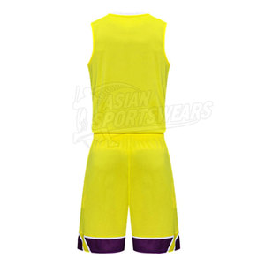 Uniformes de basket-ball sublimés respirants, tissu durable à séchage rapide, personnalisables pour les compétitions scolaires - Product Image 1