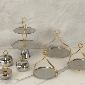 Plateau de fruits secs décoratif créatif en acier inoxydable pour le salon, le restaurant, l'hôtel et les cadeaux de pendaison de crémaillère - Product Image 6